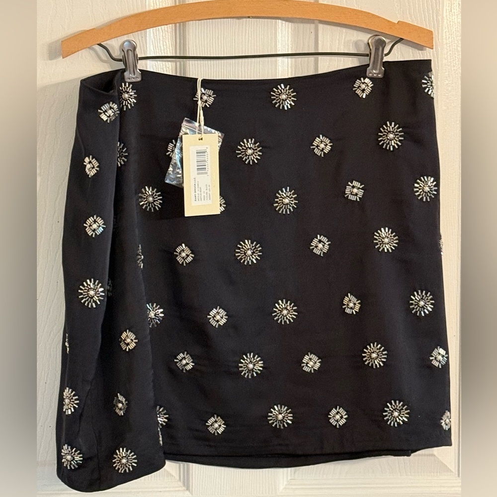 Ramy Brook Black Embellished Amiyah Mini Skirt SZ 14 NWT SOLD OUT